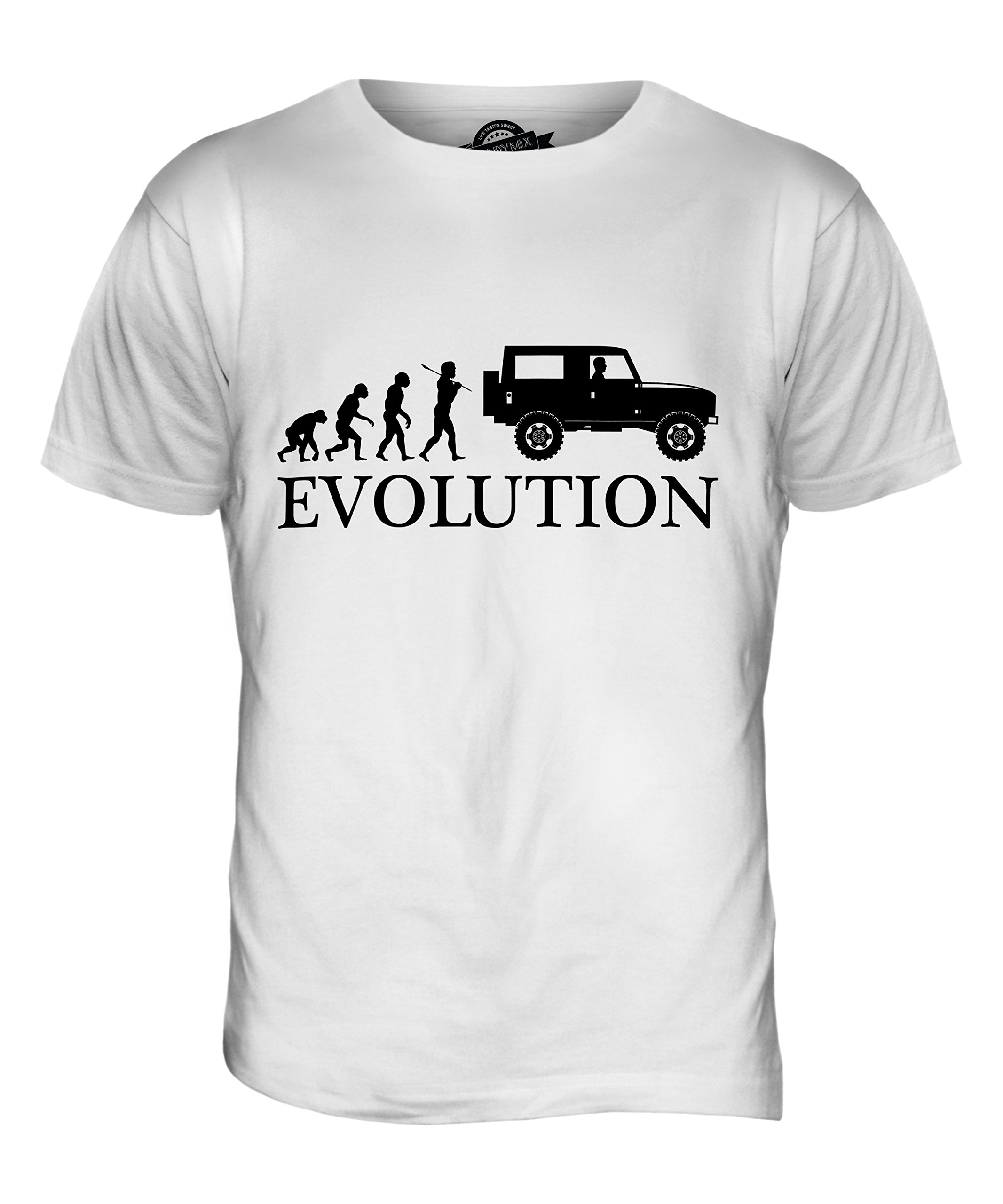Men's 4X4 Evolution of Man Graphic T-Shirt - Casual Cotton Tee for Outdoor Adventures & Everyday Wear