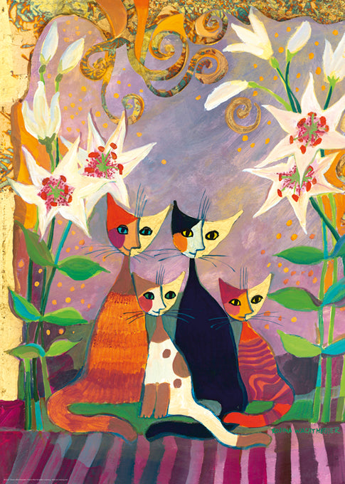 Heye 1000 Piece Jigsaw Puzzle - Lilies by Rosina Wachtmeister - Premium Art Puzzle for Adults & Teens - Perfect for Family Game Night & Home Decor