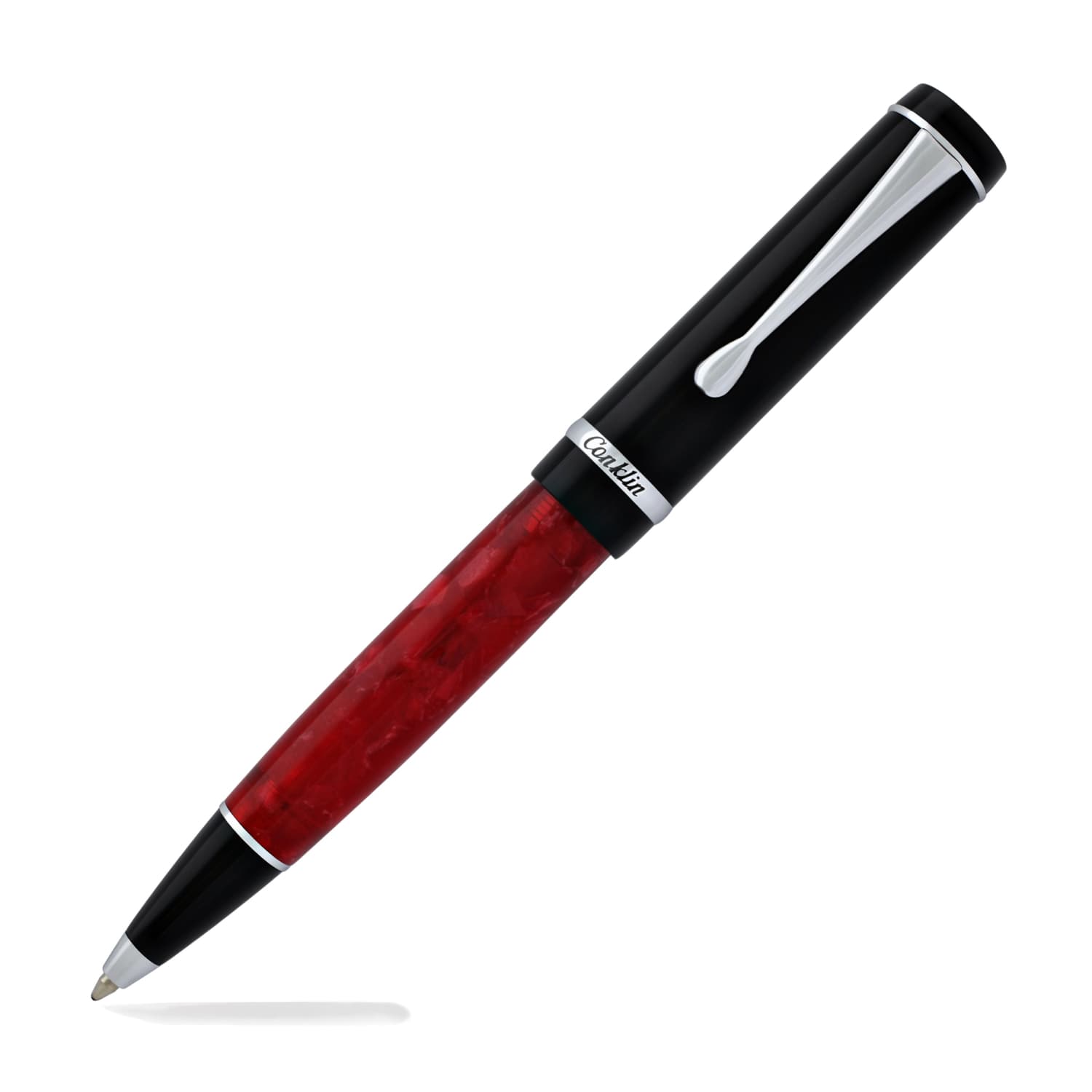 Conklin Duragraph Ballpoint Pen - Red Nights Finish, Smooth Writing, Professional Office & Gift Pen for Men & Women - Perfect for Business, Journaling & Everyday Use