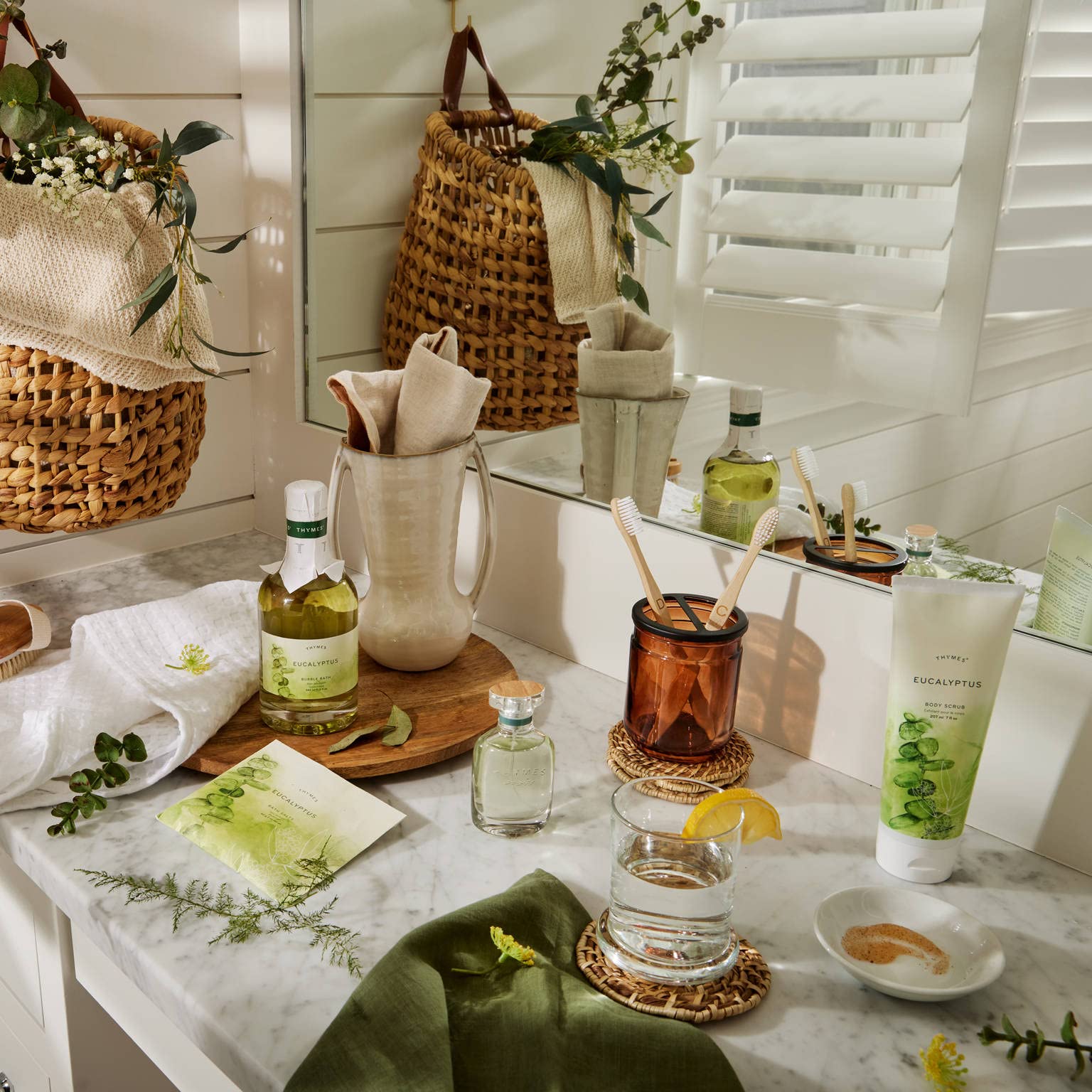 Thymes Eucalyptus Bath Salts 2 oz - Relaxing Aromatherapy Soak for Stress Relief & Muscle Relaxation - Perfect for Spa Nights & Self-Care Rituals