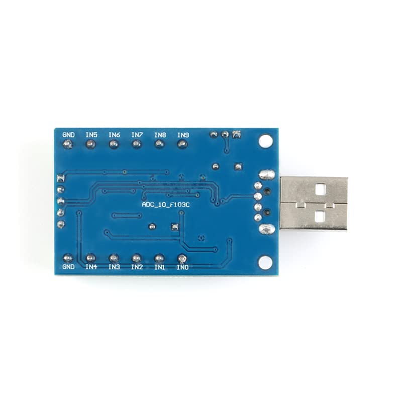 10-Channel 12Bit ADC Data Acquisition Module with STM32F103C6T6 - USB & UART Interface for Analog/Digital Signal Conversion - Perfect for Industrial Automation, IoT Projects & Embedded Systems Development