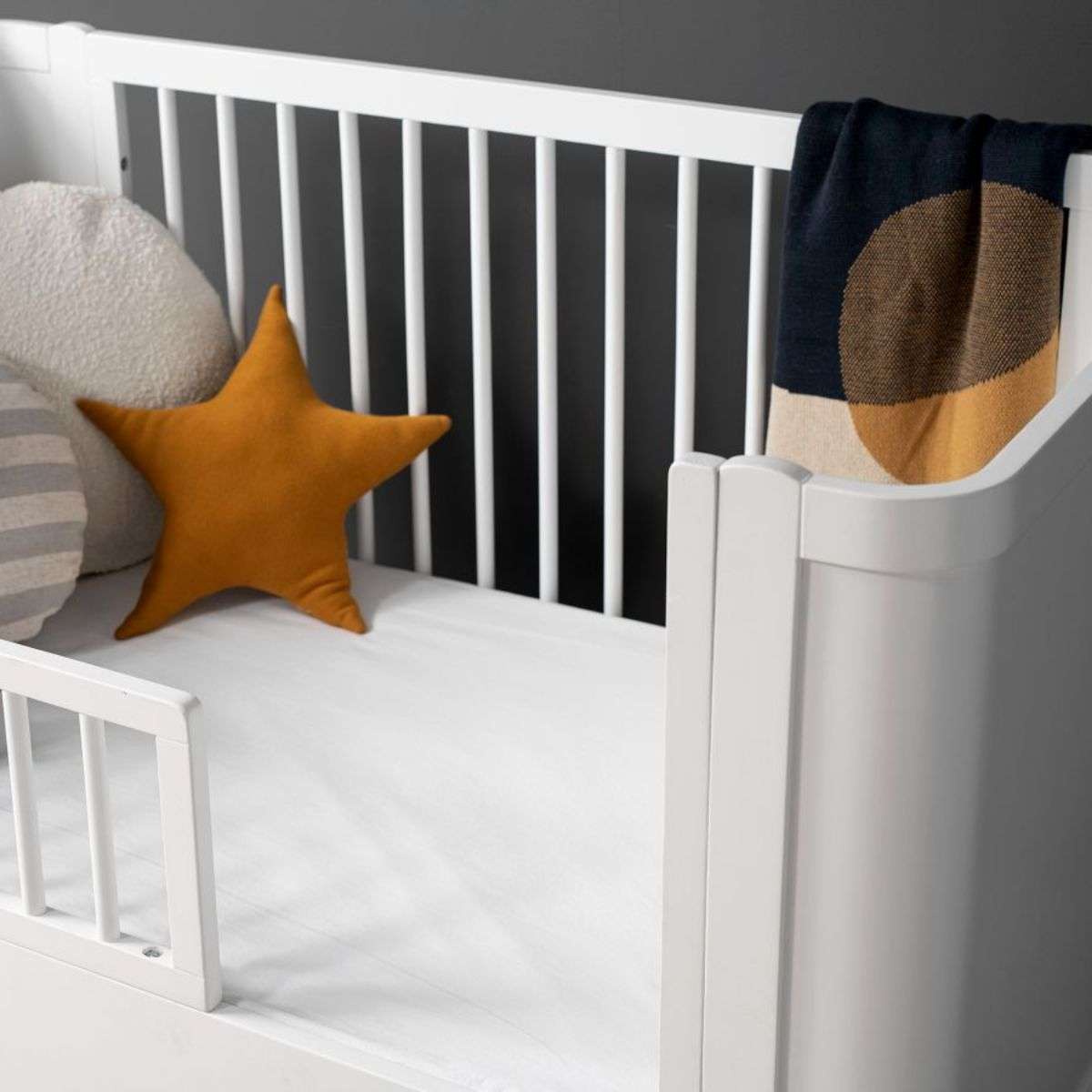Orlando Contempo Cot Toddler Bed Half Frame - White | Safe & Stylish Kids Bed for Nursery, Daycare, or Home Use