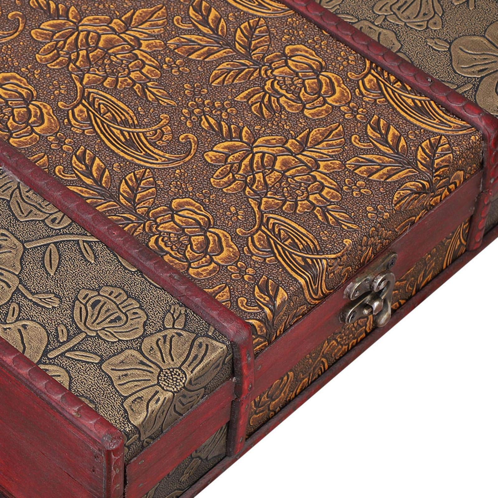 Wooden Jewelry Storage Box - Multifunctional Organizer for Rings, Bracelets, Earrings & Books | Decorative Desktop Jewelry Case for Home, Office & Travel