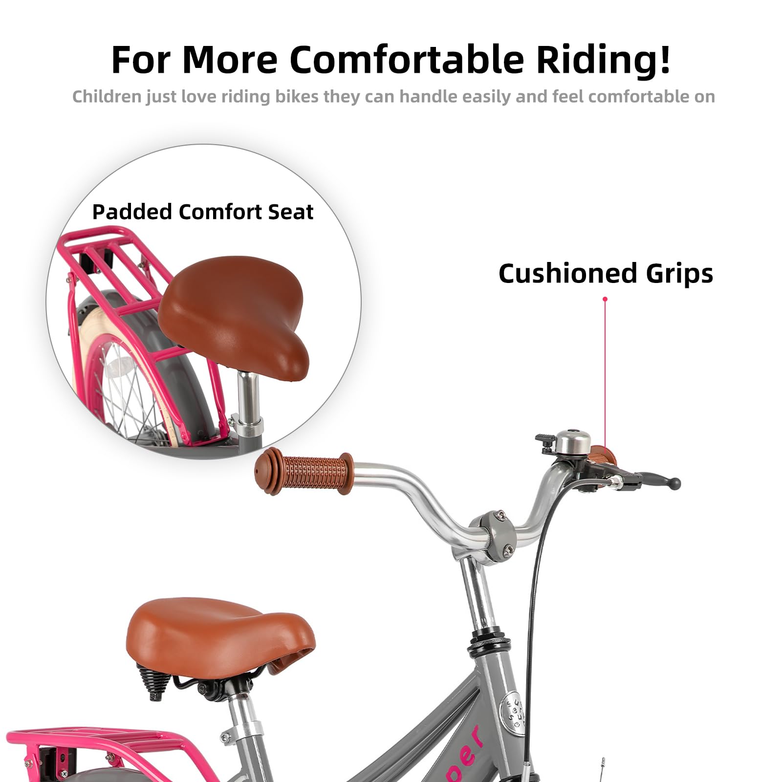 JOYSTAR Girls Bike for Kids Ages 3-10 | 14, 16, 18, 20 Inch Children's Bicycle with Training Wheels & Hand Brakes | Toddler to Youth Bike in Multiple Colors | Perfect for Neighborhood Rides, Park Adventures & Learning to Cycle