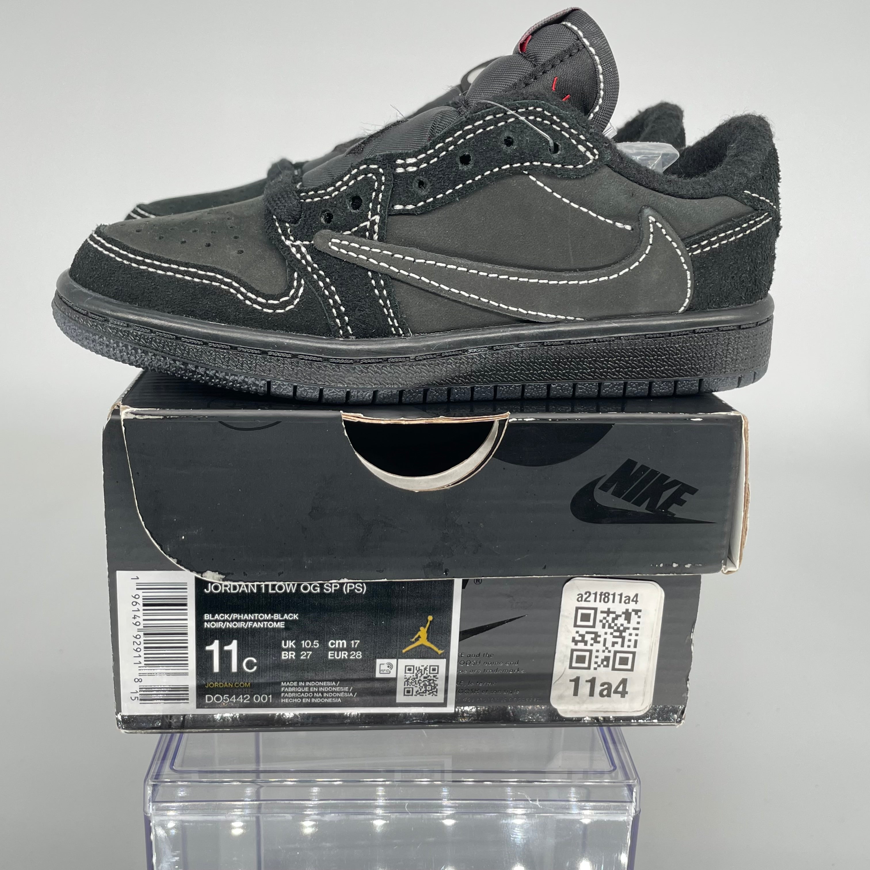 **Air Jordan 1 Low Travis Scott Phantom Sneakers - Size 11C (DO5442-001) - Stylish & Comfortable for Casual Wear, Street Fashion & Sneaker Collectors**