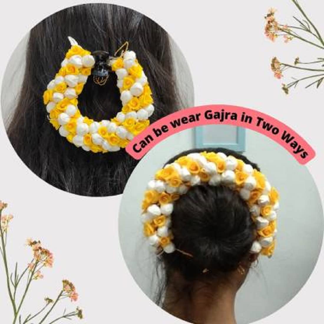 Stylish Sarpa Wedding Hair Gajra - Multicolor Floral Hair Accessories for Brides, Indian Ceremonies & Special Occasions