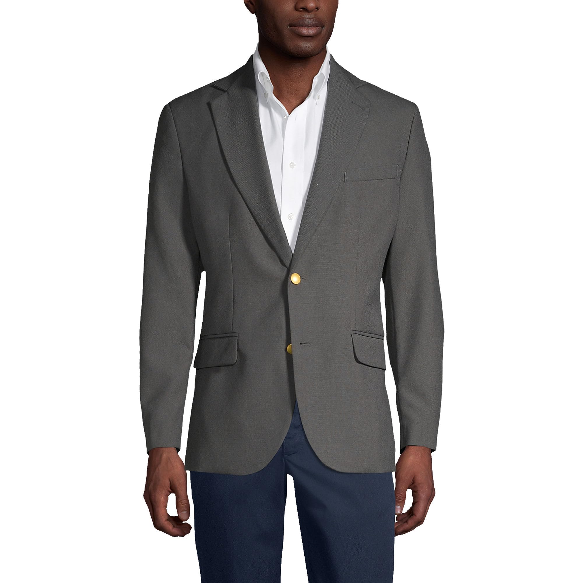 Lands' End Men's Hopsack Blazer for School Uniforms | Classic Fit Formal Jacket for Boys & Teens | Perfect for School, Graduation & Dressy Occasions