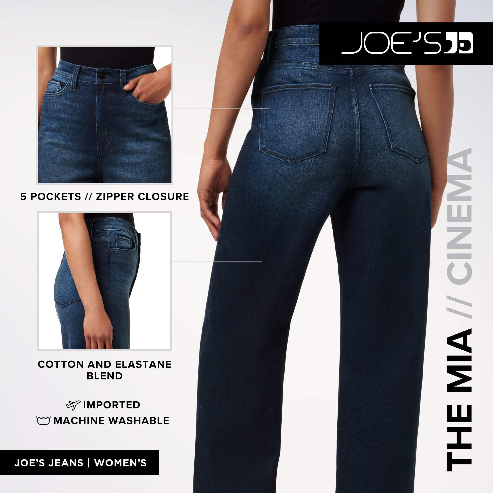 Joe's Women's The Mia High Rise Wide Leg Jean - Comfortable Stretch Denim Pants for Casual Wear & Everyday Outfits | Perfect for Work, Weekend & Date Night