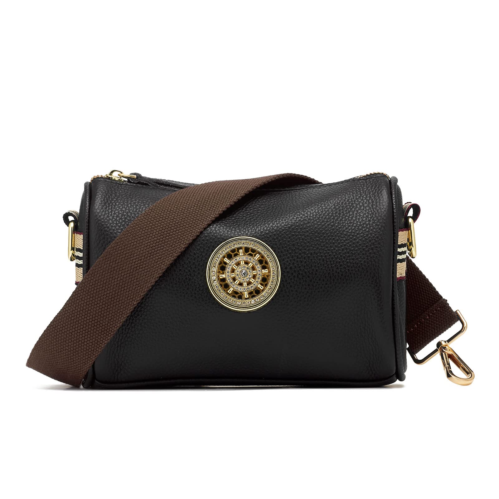 Adjustable Wide Crossbody Purse Strap for Women - Durable Canvas Shoulder Strap with Gold Hardware | Perfect for Handbags, Totes & Everyday Use