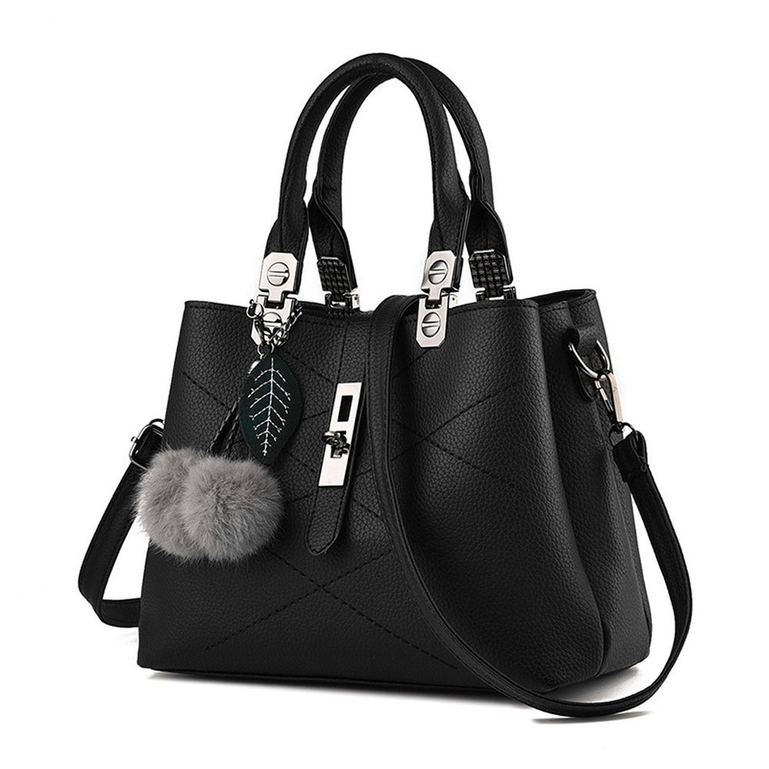 Stylish Women's Utility Top Handle Satchel Tote Bag with 3 Compartments - Medium Size Crossbody Purse for Work, Travel & Everyday Use