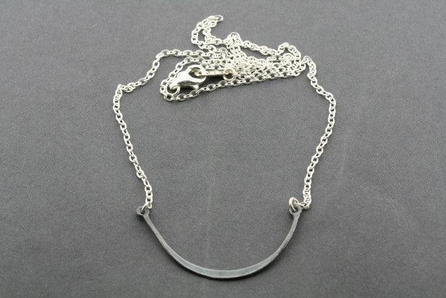 Oxidized Silver Smile Necklace - Handmade Dainty Pendant Jewelry for Women - Perfect for Everyday Wear, Gifts & Special Occasions
