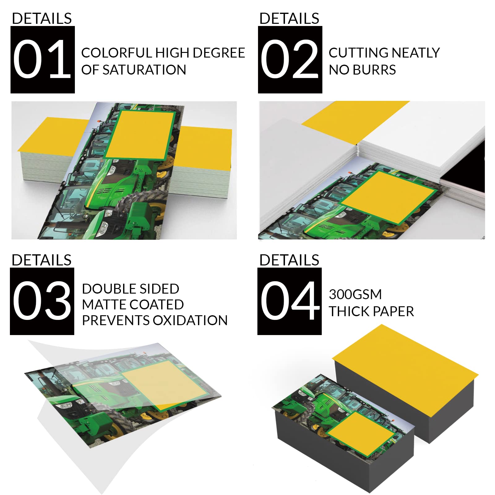 100PCS Custom Business Cards with Double-Sided Printing & Logo - Personalized 3.5