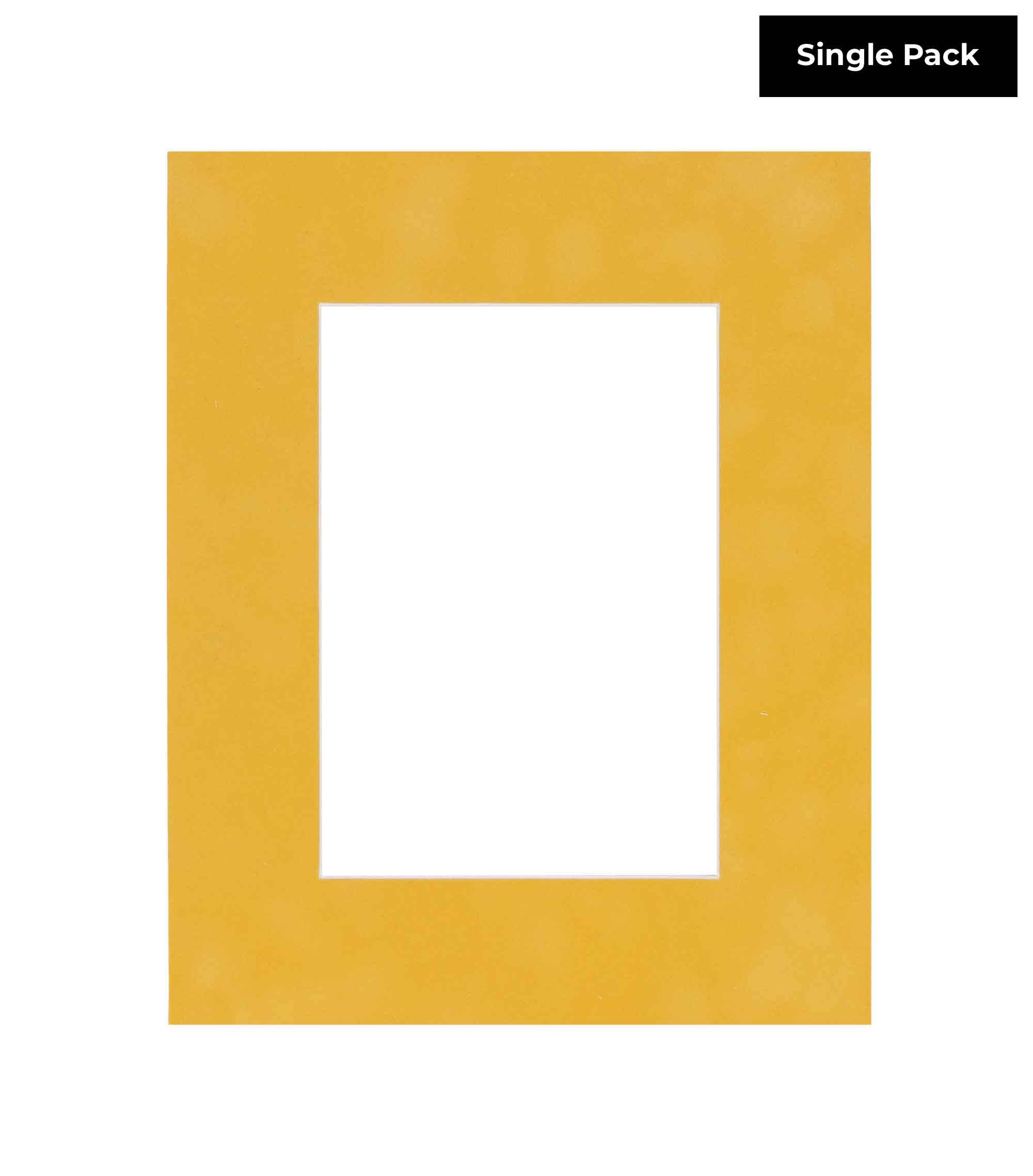 20x24 Acid-Free Sunrise Yellow Suede Precut Matboard for 17x20 Photos - 4-Ply Archival Quality Bevel Cut Mat with Backing Board & Self-Seal Crystal Clear Photo Bag - Perfect for Framing, Picture Displays & Art Preservation