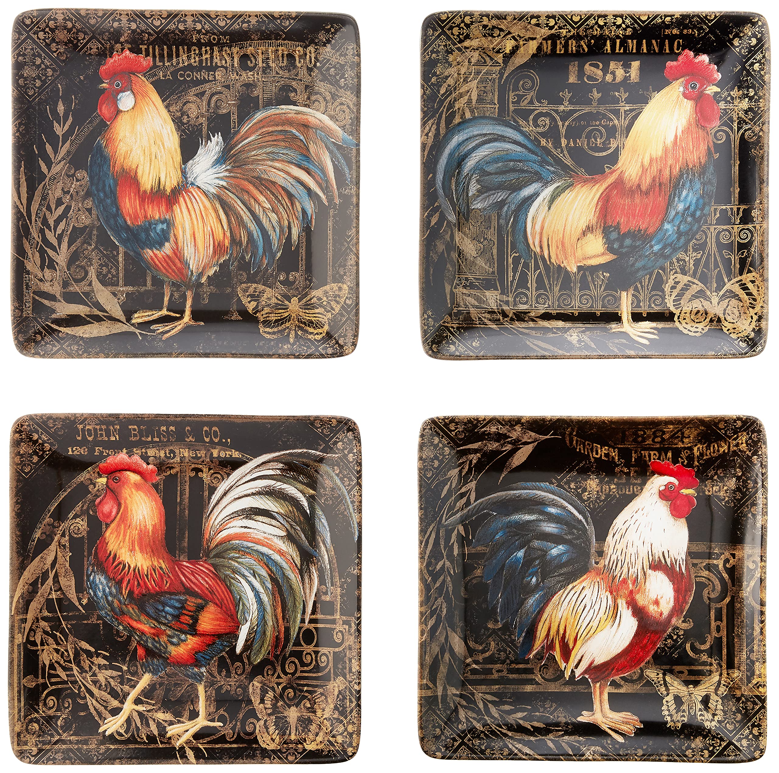 Certified International Gilded Rooster 10.5