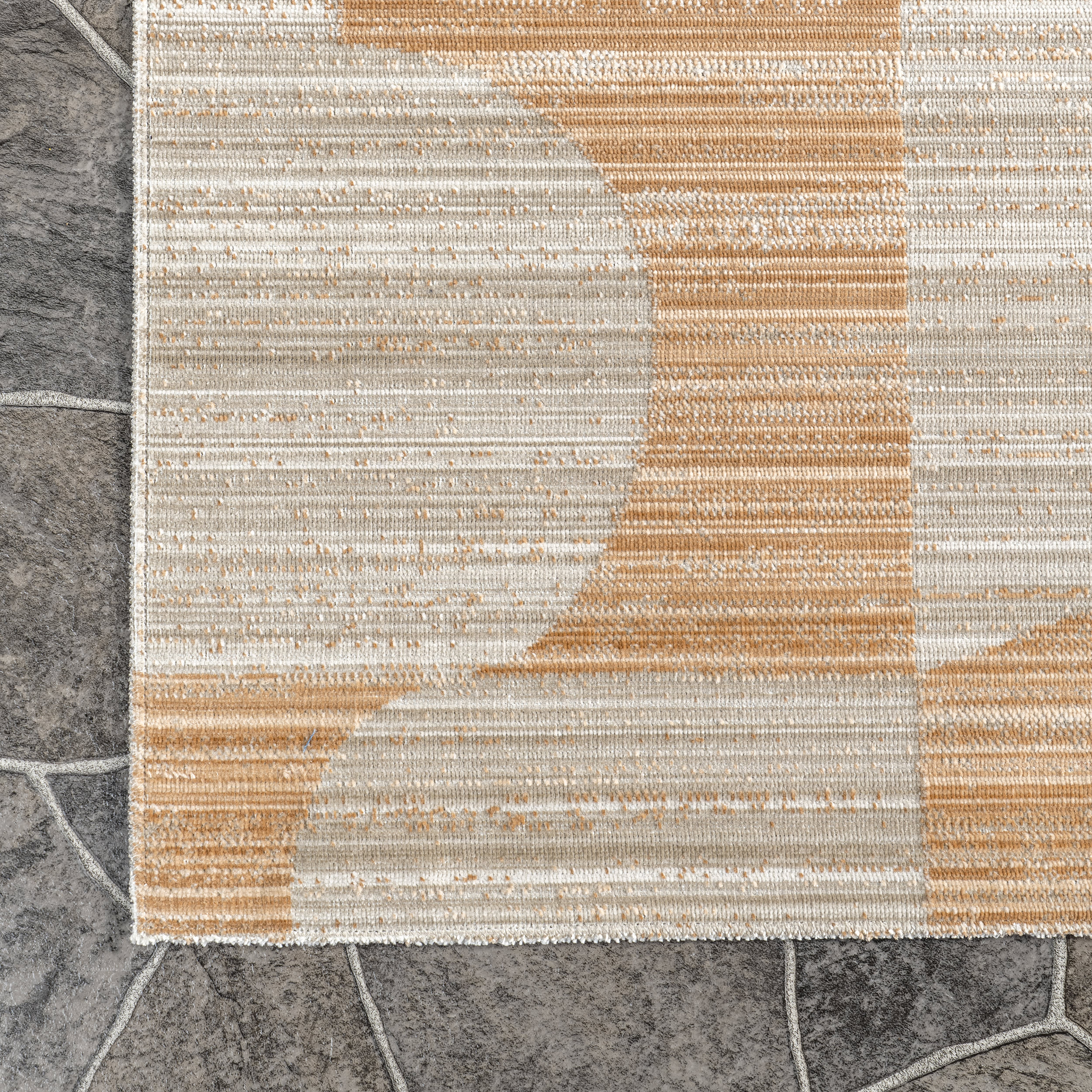 Abstract Washable Indoor/Outdoor Area Rug in Orange - Perfect for Living Room, Bedroom, or Patio Decor | Dania Collection