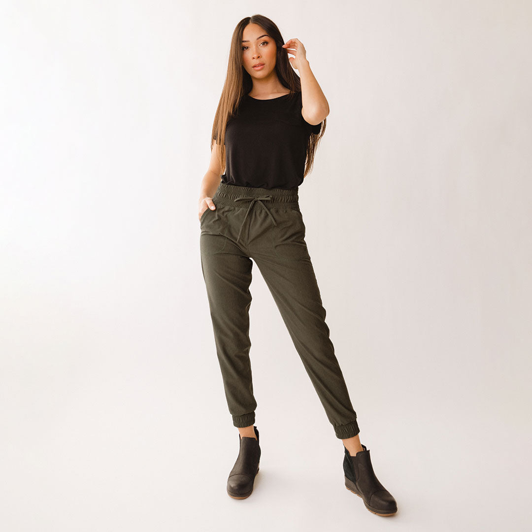Destination Joggers for Men - Soft Heather Green Casual Pants | Perfect for Lounge, Travel & Everyday Wear
