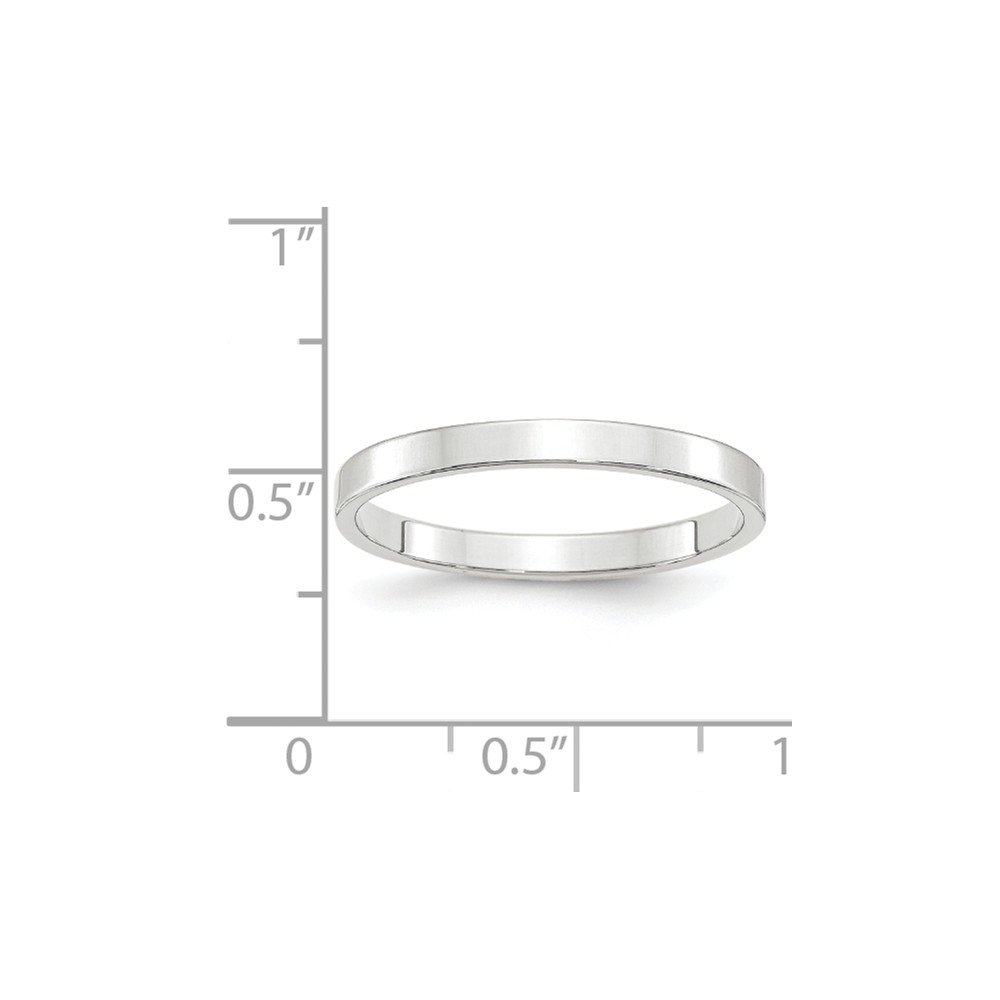 14K White Gold 2.5mm Flat Plain Classic Wedding Band Ring for Women & Men - Perfect for Engagement, Anniversary, and Everyday Wear