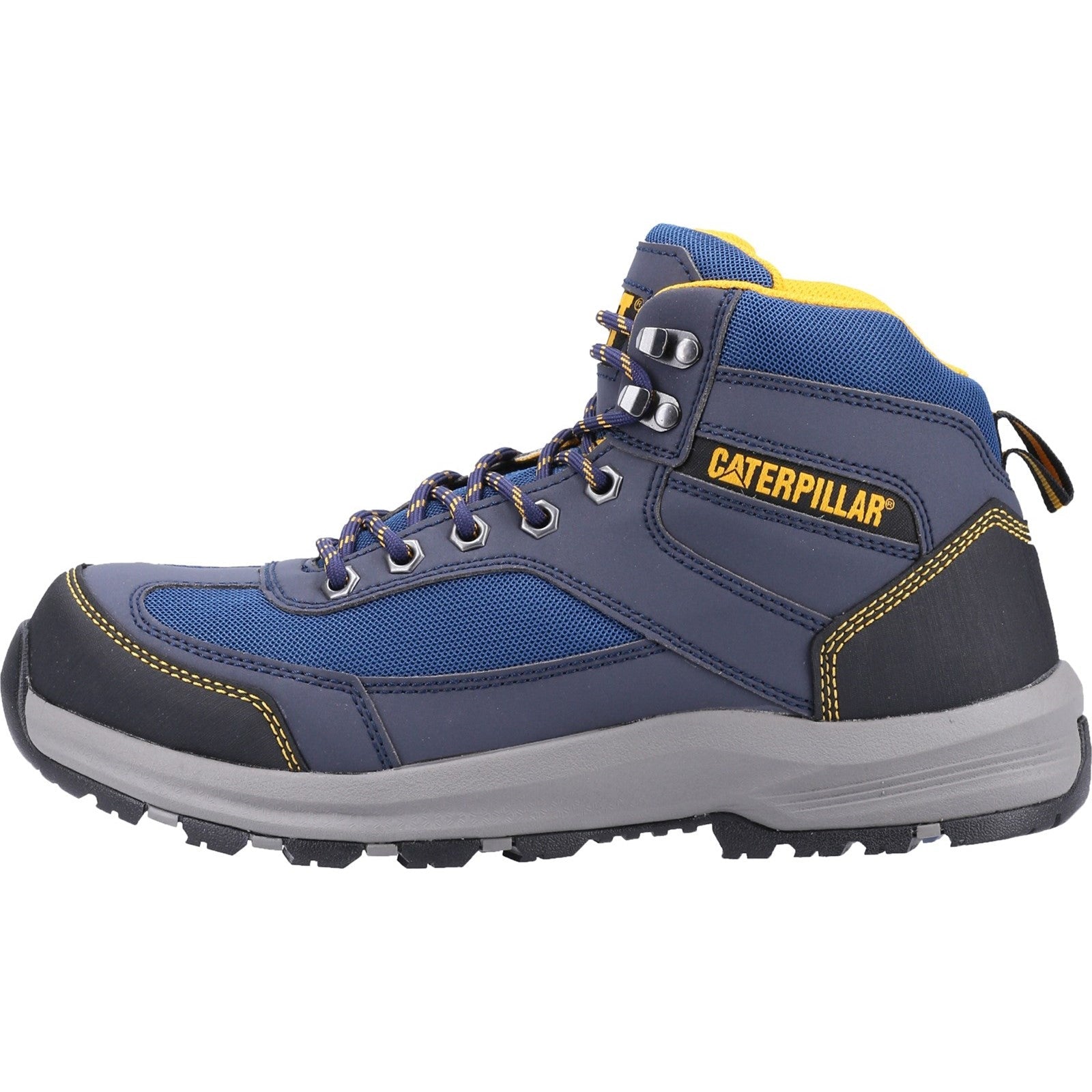 Caterpillar Elmore Mid Safety Hiking Boots for Men - Waterproof Work Boots with Steel Toe - Durable Outdoor Hiking & Construction Work Shoes for Hiking, Camping, Job Sites