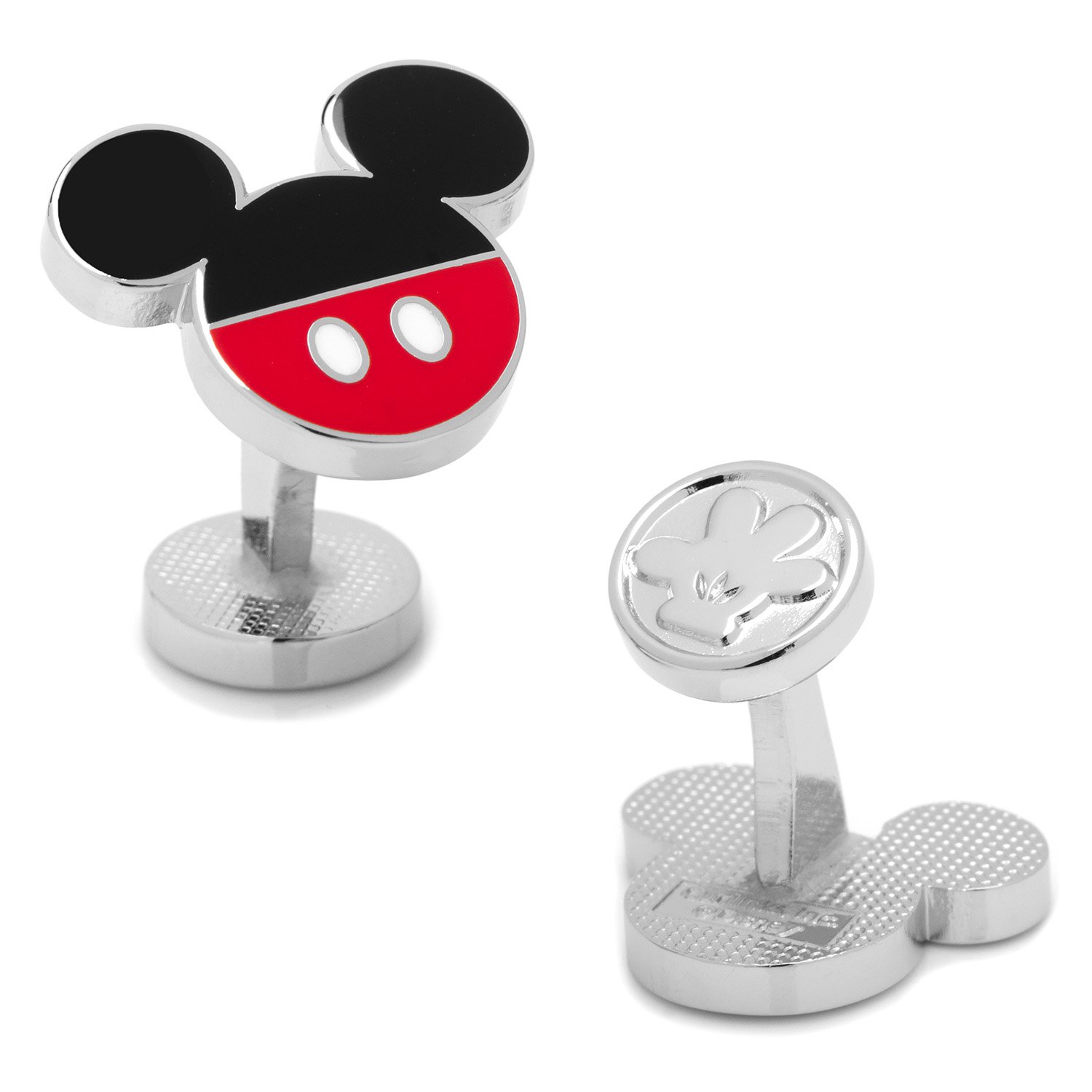 Disney Mickey Mouse Pants Cufflinks - Officially Licensed Silver Tone Dress Shirt Accessories for Men, Perfect for Weddings, Business Meetings & Formal Events