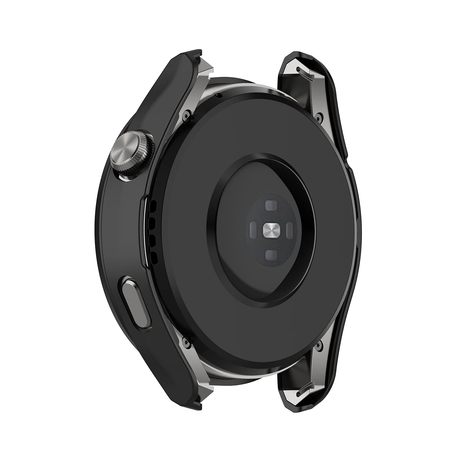 Premium Scratch-Resistant PC Case Cover with HD Tempered Glass Screen Protector for Huawei Watch 3 Pro - Durable Protection for Workouts, Outdoor Activities & Daily Use (Black)