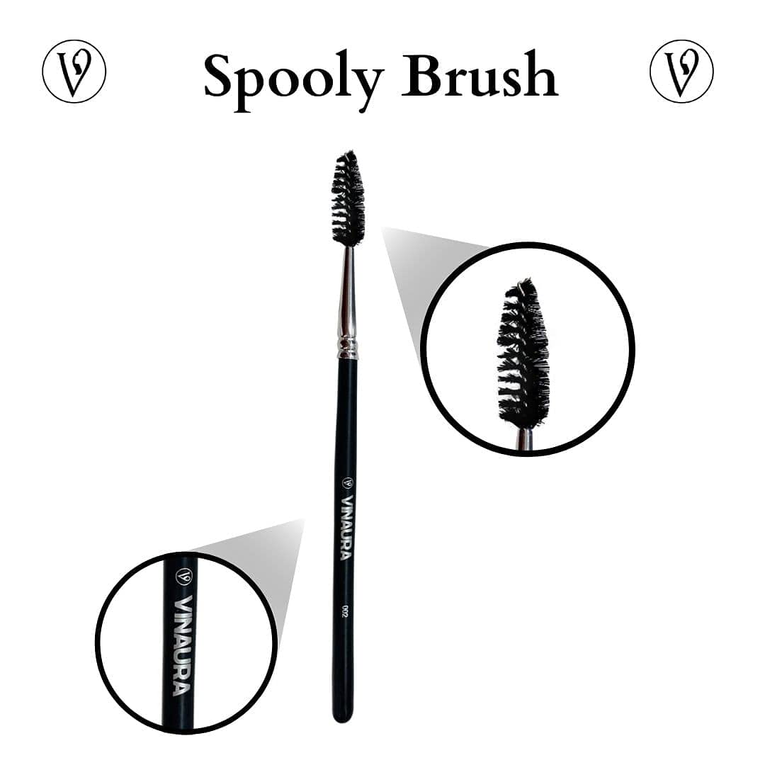 VINAURA Pro Spoolie Brush for Eyelash & Eyebrow Grooming - Perfect for Mascara & Makeup Application