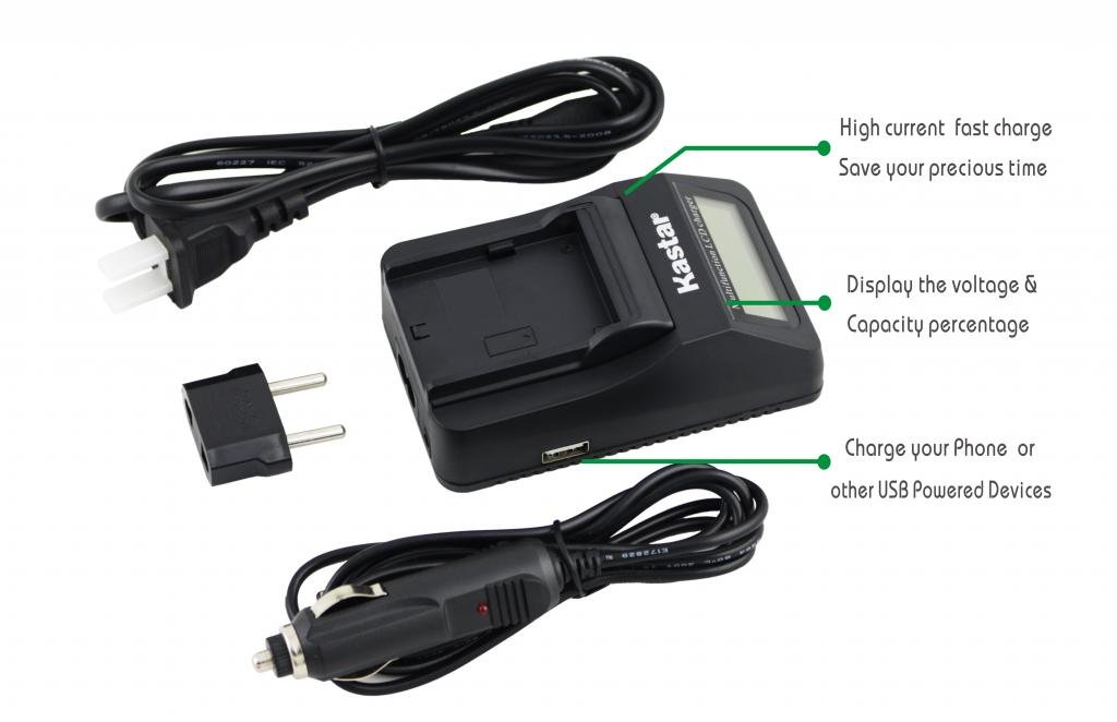 Kastar Ultra Fast Battery Charger for Pentax D-LI90 DLI90 - Compatible with K-01, K-3, K-5, K-5II, K-5IIs, K-7, 645D, 645Z Digital Cameras | Perfect for Travel Photography & Professional Shooting