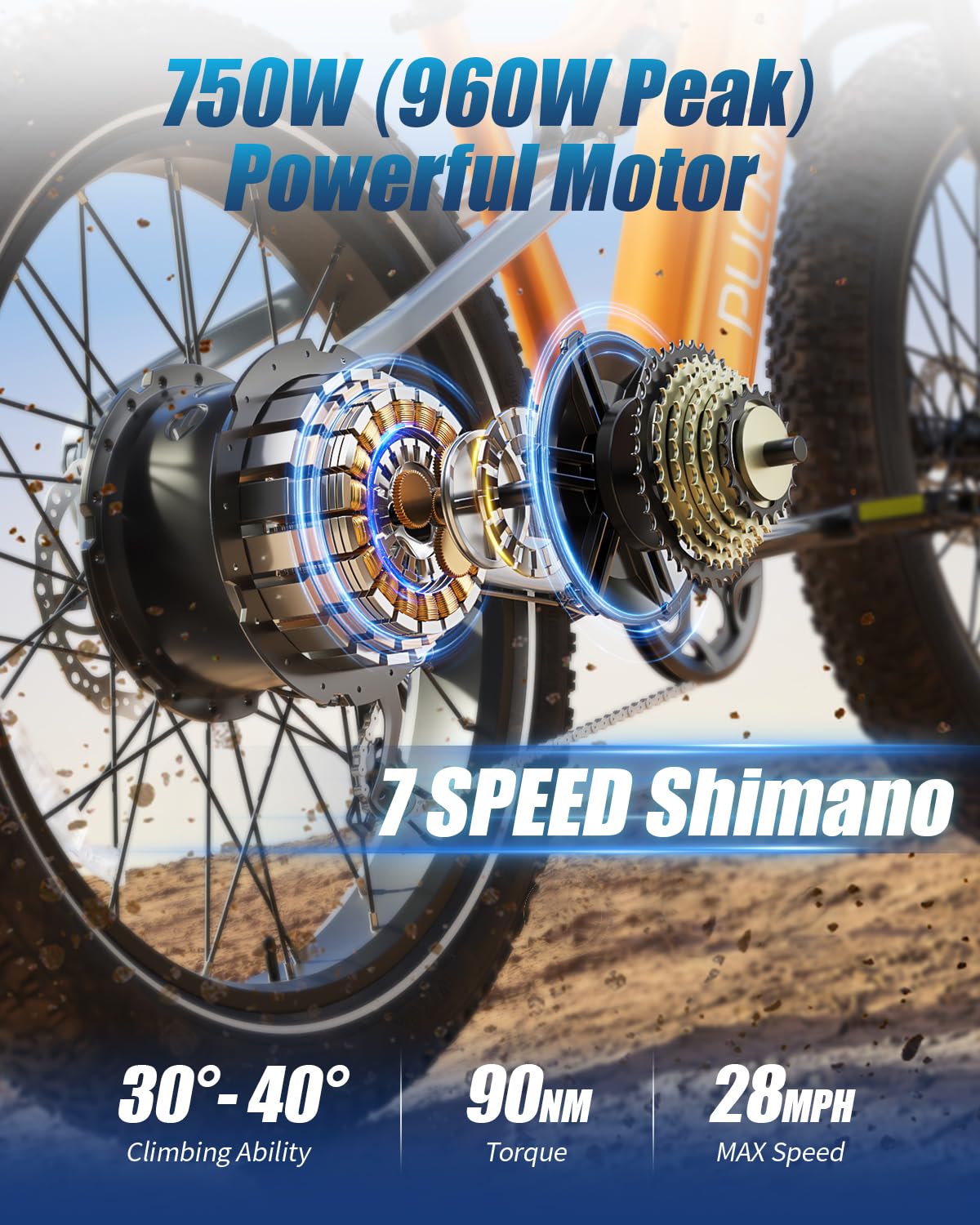 **960W 48V 20AH Electric Bike for Adults - 26