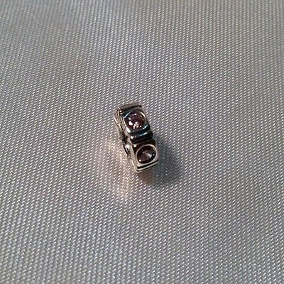 Authentic Pandora Sterling Silver Trinity Spacer Charm with Pink CZ Stones - 925 ALE 790368PCZ | Perfect for Bracelets, Necklaces & Jewelry Customization