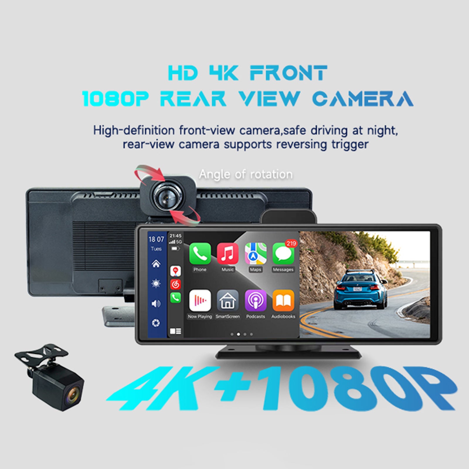 10.26 Inch Smart Screen DVR with NTSC System for RV, Truck & Bus - HD Rear View Backup Camera for Safe Parking & Driving Assistance