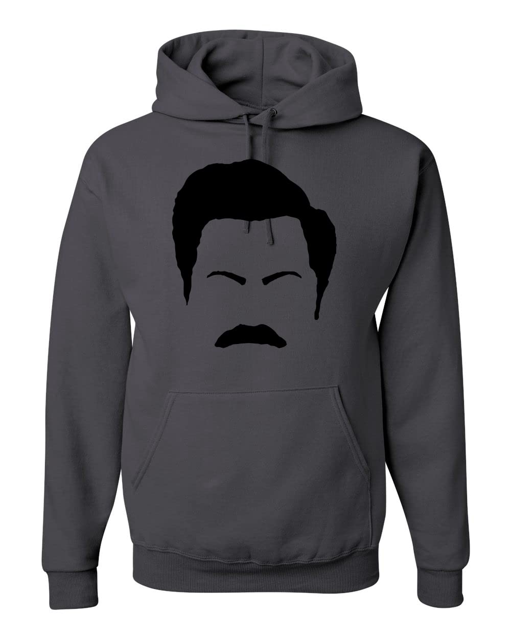 Ron Swanson Mustache Hoodie - Parks and Rec Pop Culture Graphic Sweatshirt for Men & Women | Perfect for TV Show Fans, Comedy Lovers, and Casual Wear