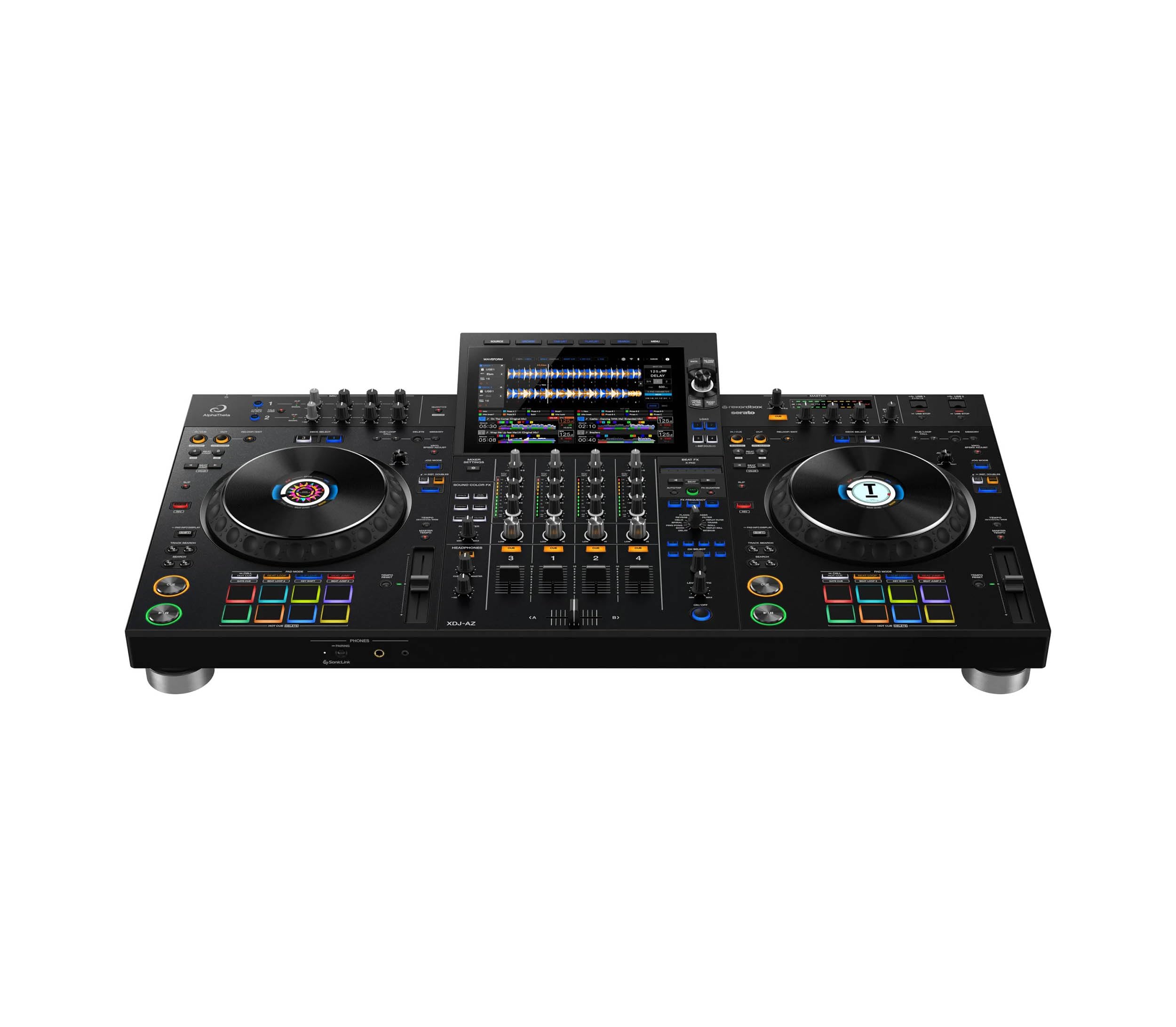 XDJ-AZ 4-Channel Professional DJ Controller System with Mixer & Performance Pads - Perfect for Clubs, Weddings & Home DJing