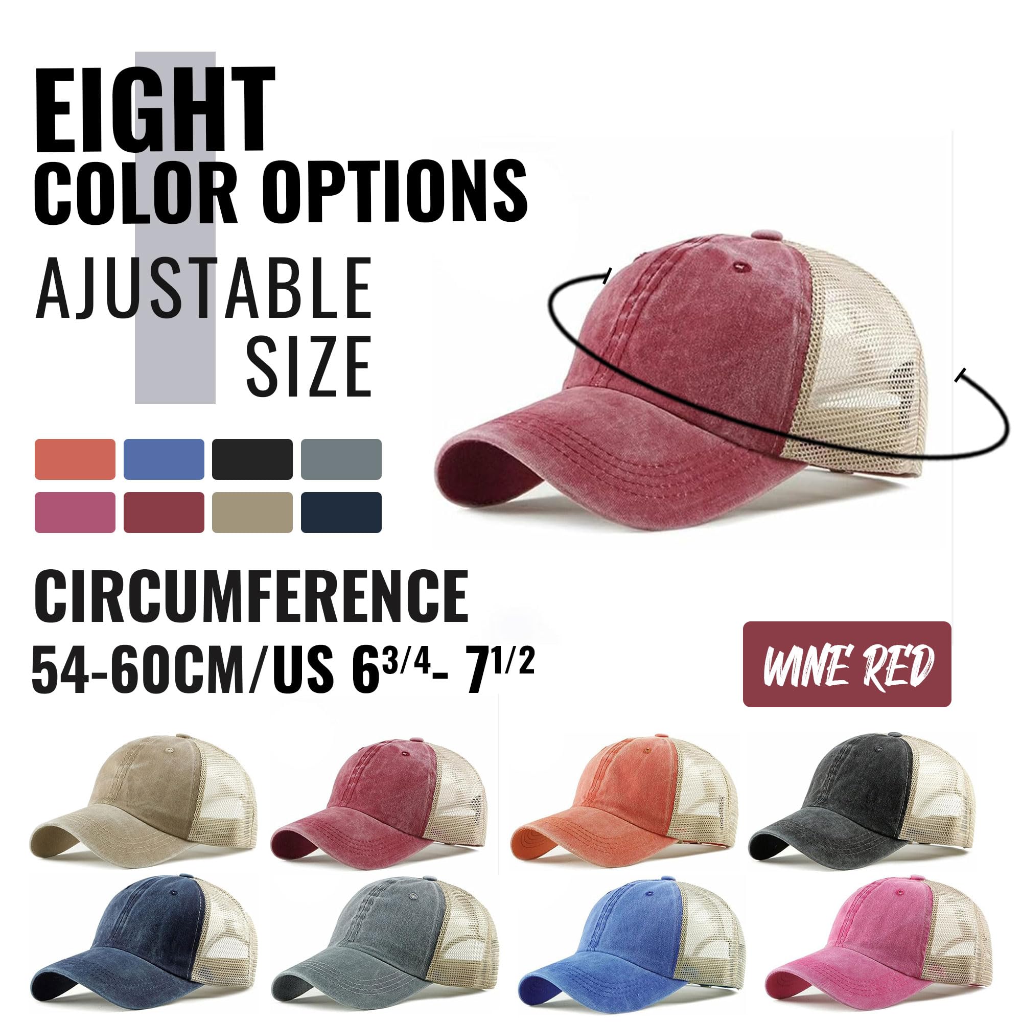 Breathable Mesh Baseball Cap for Men & Women - Lightweight Summer Trucker Hat with Quick Dry Technology - Perfect for Golf, Running, Outdoor Sports & Casual Wear