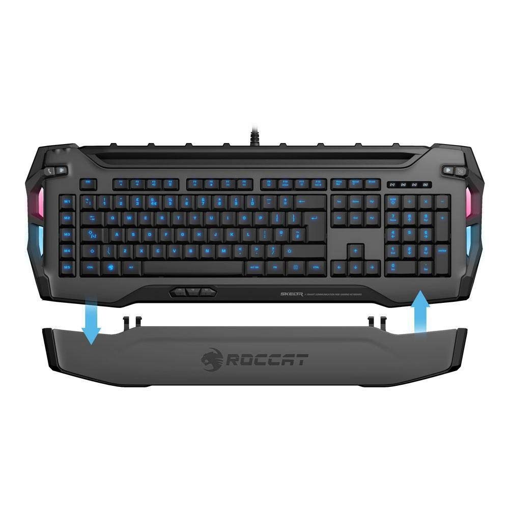 ROCCAT Skeltr RGB Gaming Keyboard with Smart Communication - Mechanical Keys, Backlit, Wired (Renewed) - Perfect for PC Gaming, Streaming & Esports Tournaments