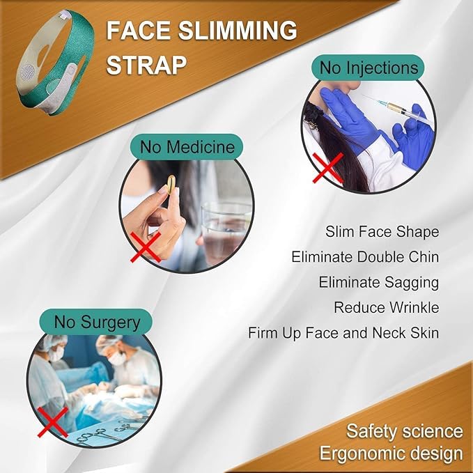 VENDLY Face Slimming Mask - V Line Lifting & Firming Mask for Double Chin Reduction, Skin Tightening & Anti-Aging | Hydrating & Reusable Facial Mask for Women | Perfect for Daily Skincare, Spa Days & Self-Care Routines