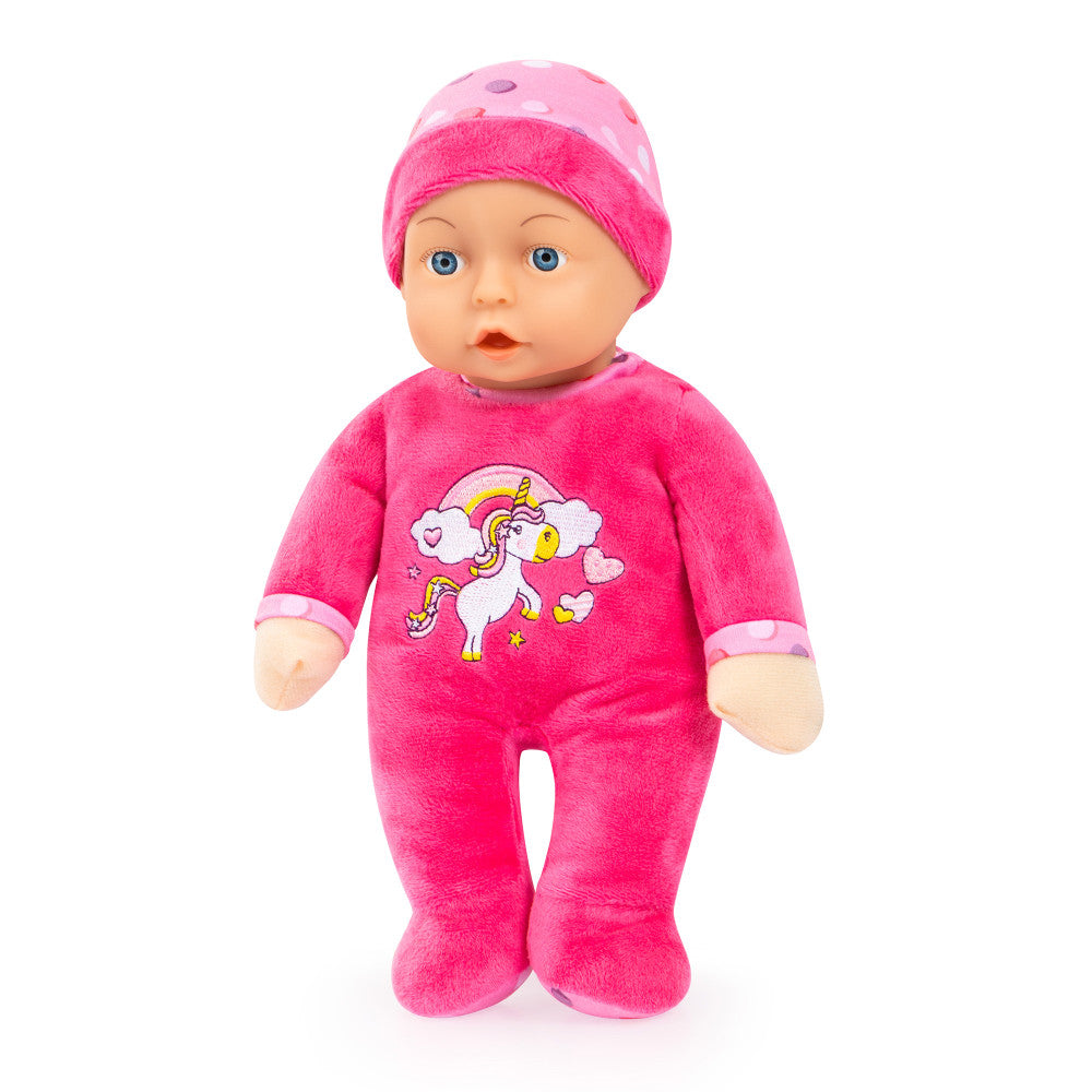 Bayer Design 12 Inch My First Baby Doll - Pink & Unicorn Theme for Newborns & Toddlers | Perfect First Doll Gift for Girls | Playtime, Cuddling & Pretend Play