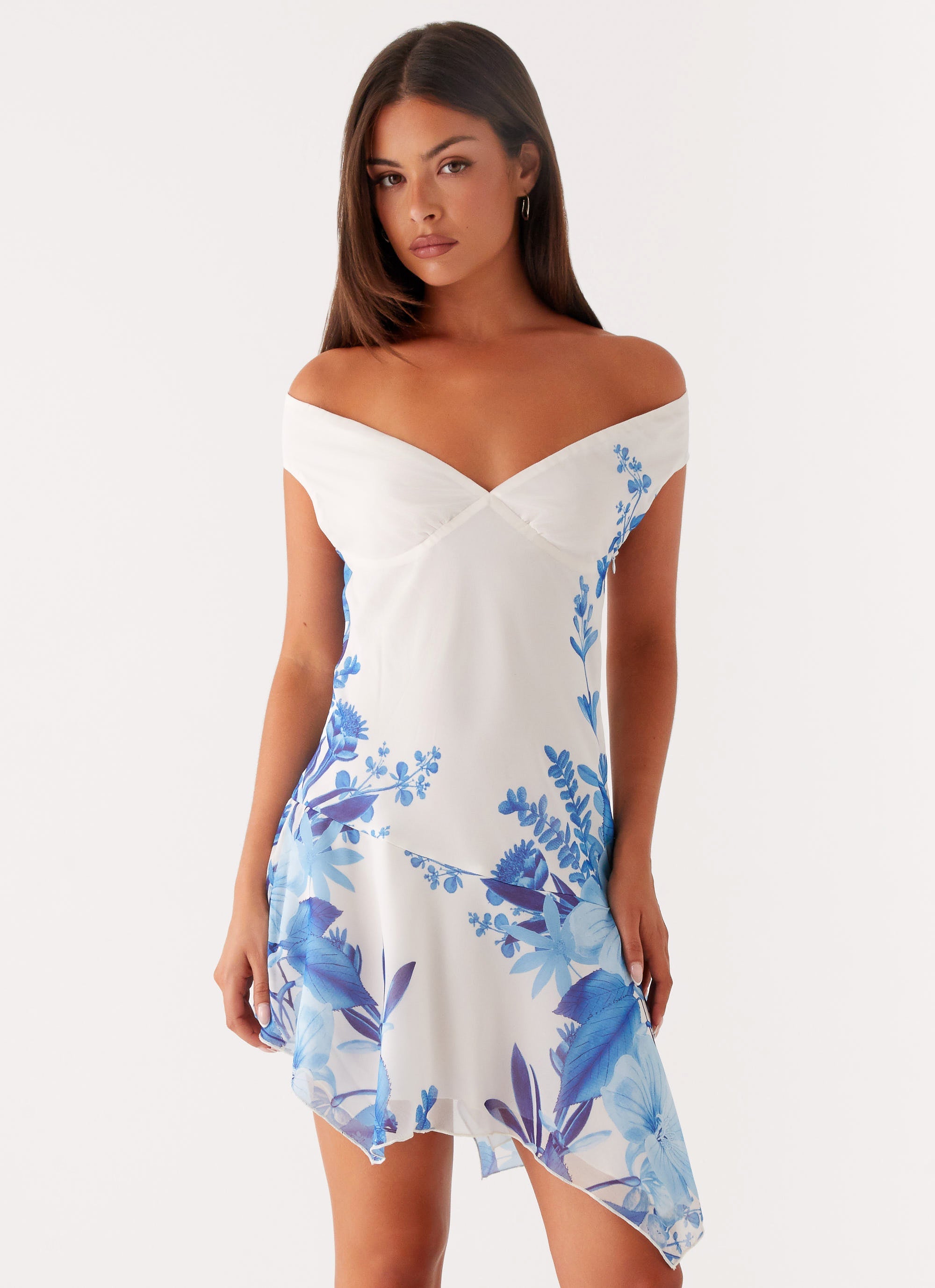 Alma Mini Dress - Blue Floral Print Summer Dress for Women | Casual & Party Wear | Perfect for Beach, Vacation & Date Nights