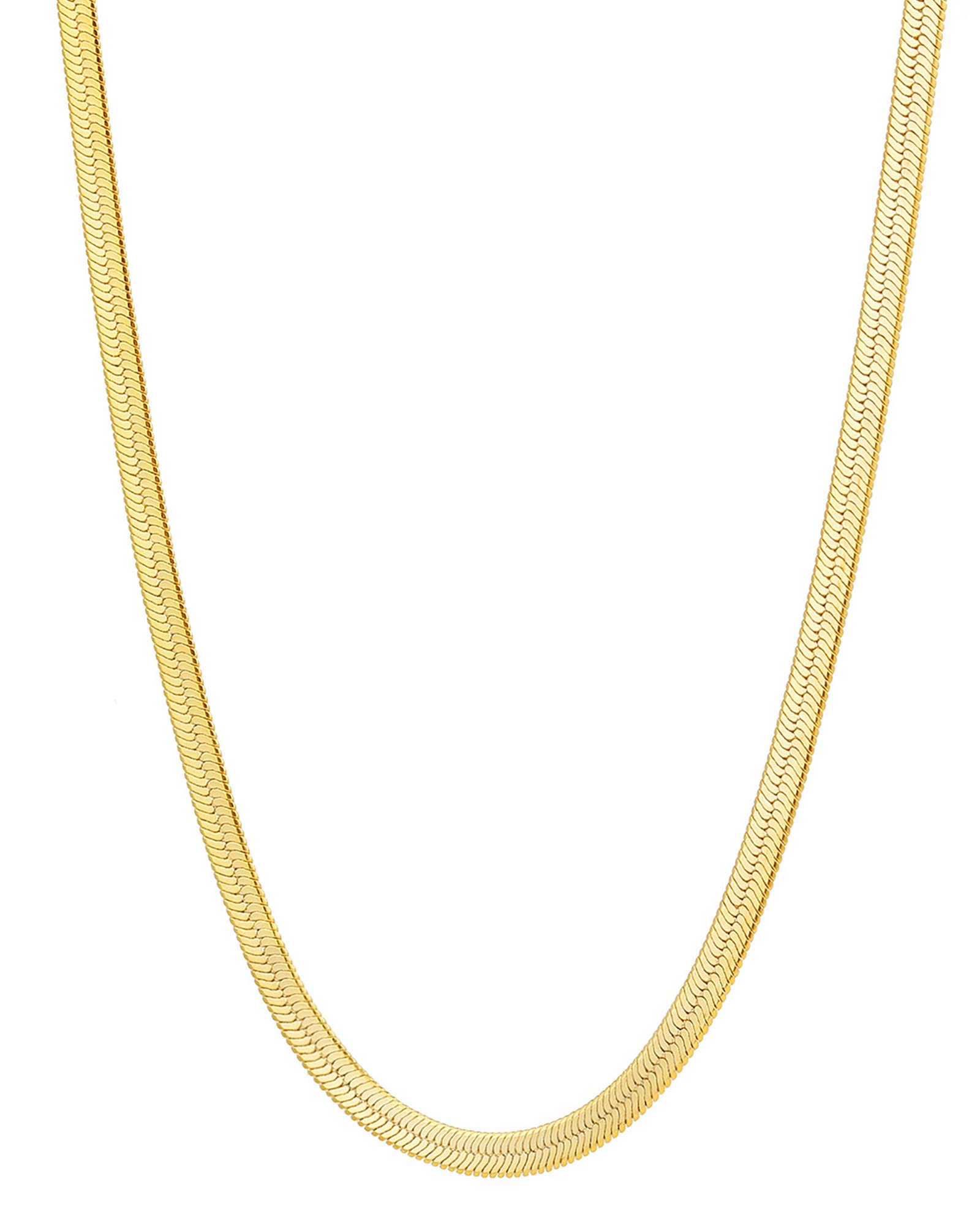 14K Gold Plated Herringbone & Snake Chain Necklace for Women - Elegant Choker & Layering Necklace | Perfect for Date Night, Office Wear & Special Occasions