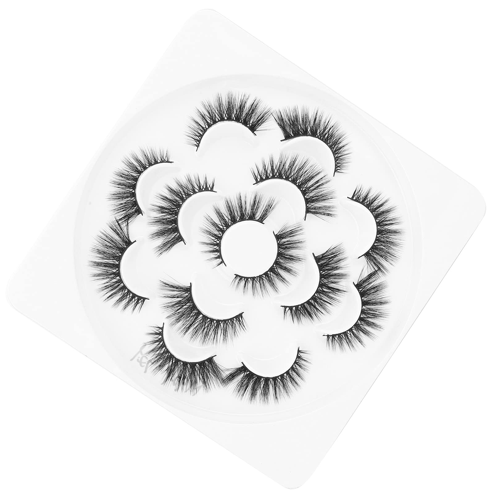 3D Reusable Faux Mink Eyelashes - 7 Pairs Natural Wispy Fluffy Lashes for Volume & Curl | Perfect for Weddings, Parties & Everyday Glamorous Look (M92P)