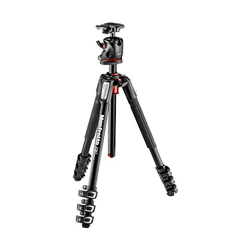 Manfrotto 2-in-1 Professional Camera Tripod Stand with Ball Head - Lightweight Aluminum for DSLR & Mirrorless Cameras - Perfect for Travel, Photography & Vlogging