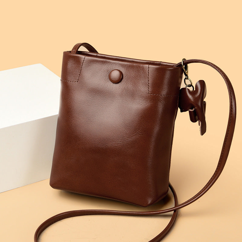 Genuine Leather Mini Crossbody Shoulder Bag for Women - Perfect for Everyday Use, Travel, and Casual Outings