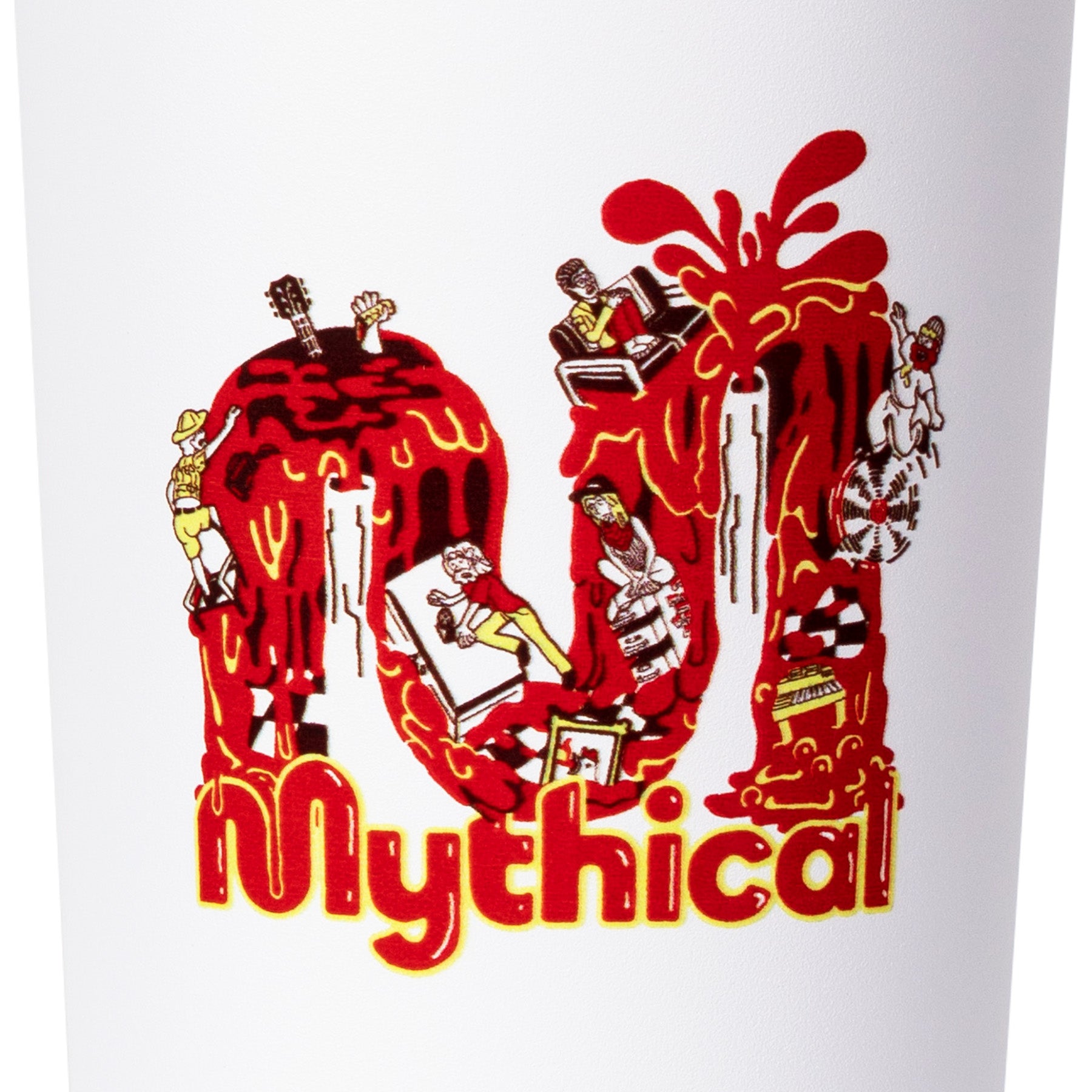 Insulated Travel Mug with Leak-Proof Lid - Mythical Floor Is Lava Design - Perfect for Coffee, Tea & Hot Drinks On-The-Go