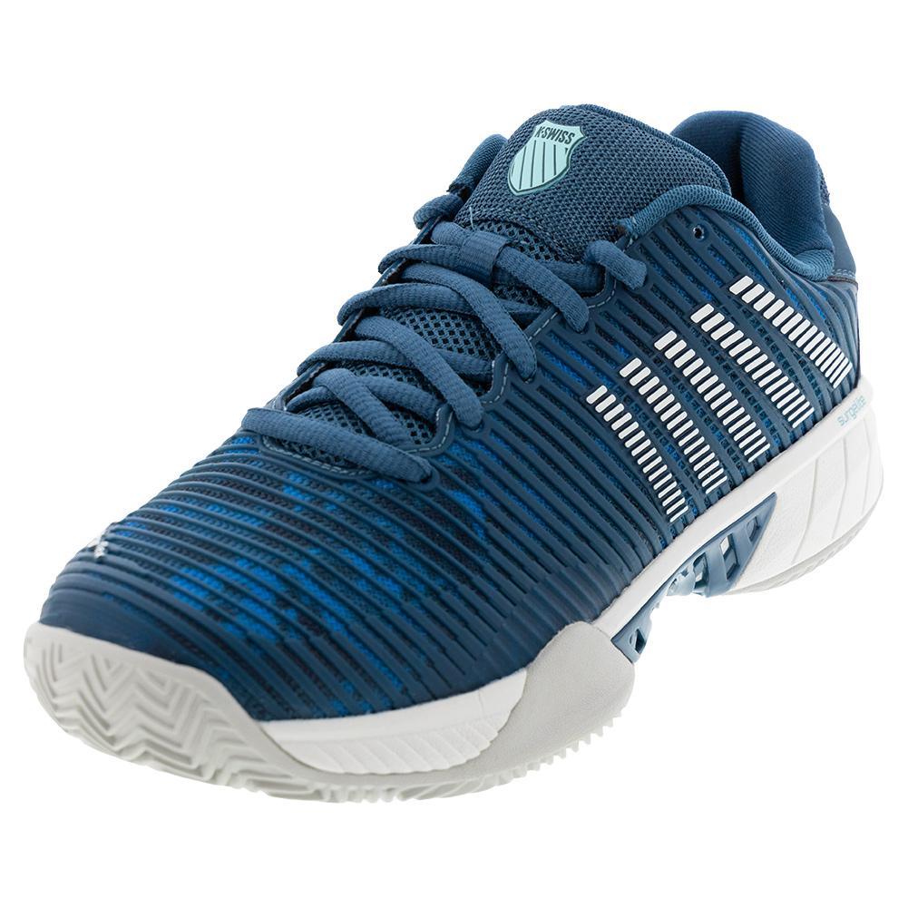 Men's Hypercourt Express 2 Clay Tennis Shoes - Light Blue & White | Non-Slip Clay Court Sneakers for Men | Perfect for Tennis Matches & Casual Wear