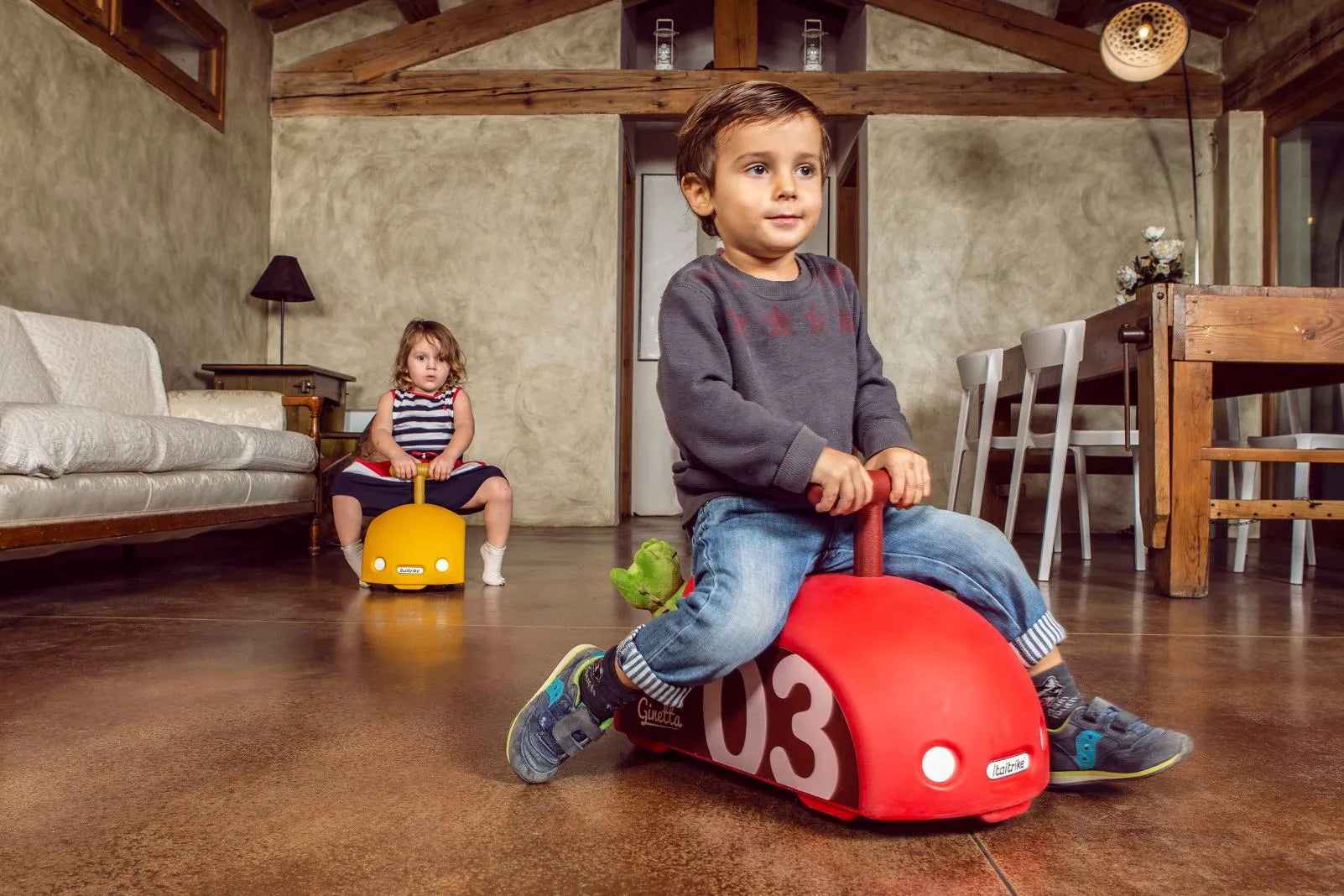 Italtrike Eolo Ginetta Ride-On Toy Car for Kids - Red Push Pedal Tricycle for Toddlers 1-3 Years | Outdoor & Indoor Play, Backyard Fun, Preschool Learning Activity