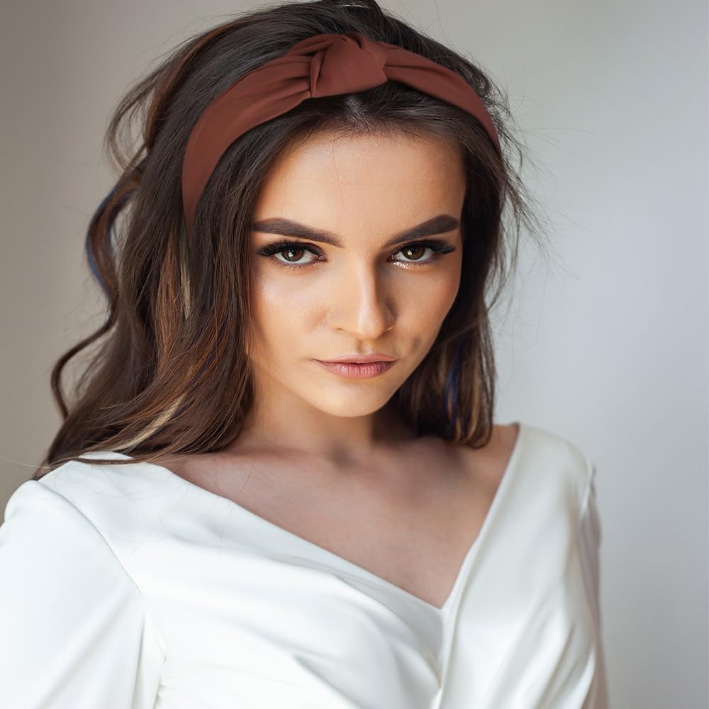 Elegant Knotted Pearl Headbands for Women & Girls - Stylish Wide Knot Non-Slip Hair Accessories | Perfect for Weddings, Parties & Everyday Fashion
