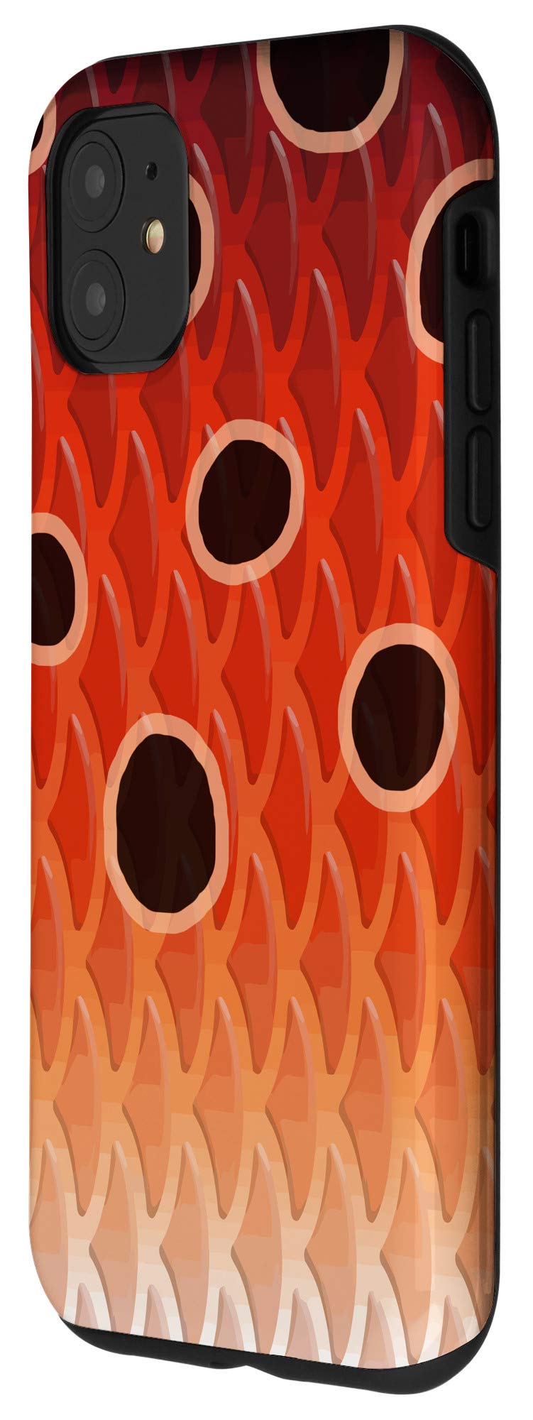 iPhone 11 Case - North Carolina State Red Fish Skin Scale Art Design - Durable Protective Phone Cover - Perfect Fishing Gift for Anglers & Outdoor Enthusiasts - Ideal for Fishing Trips, Boat Outings & Outdoor Adventures