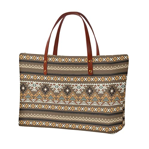 African Aztec Print-brown