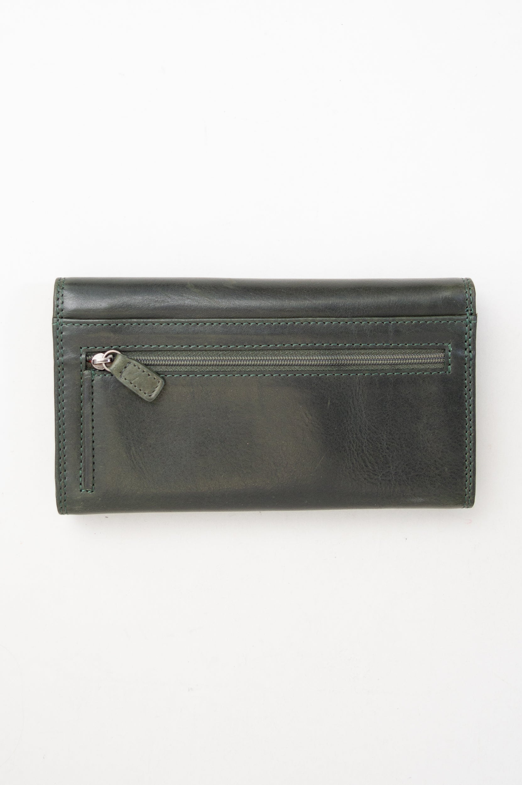 Adrian Klis 105 Genuine Leather Ladies Wallet for Women - Dark Green Slim Bifold Credit Card Holder - Perfect for Everyday Use, Travel & Gift Giving