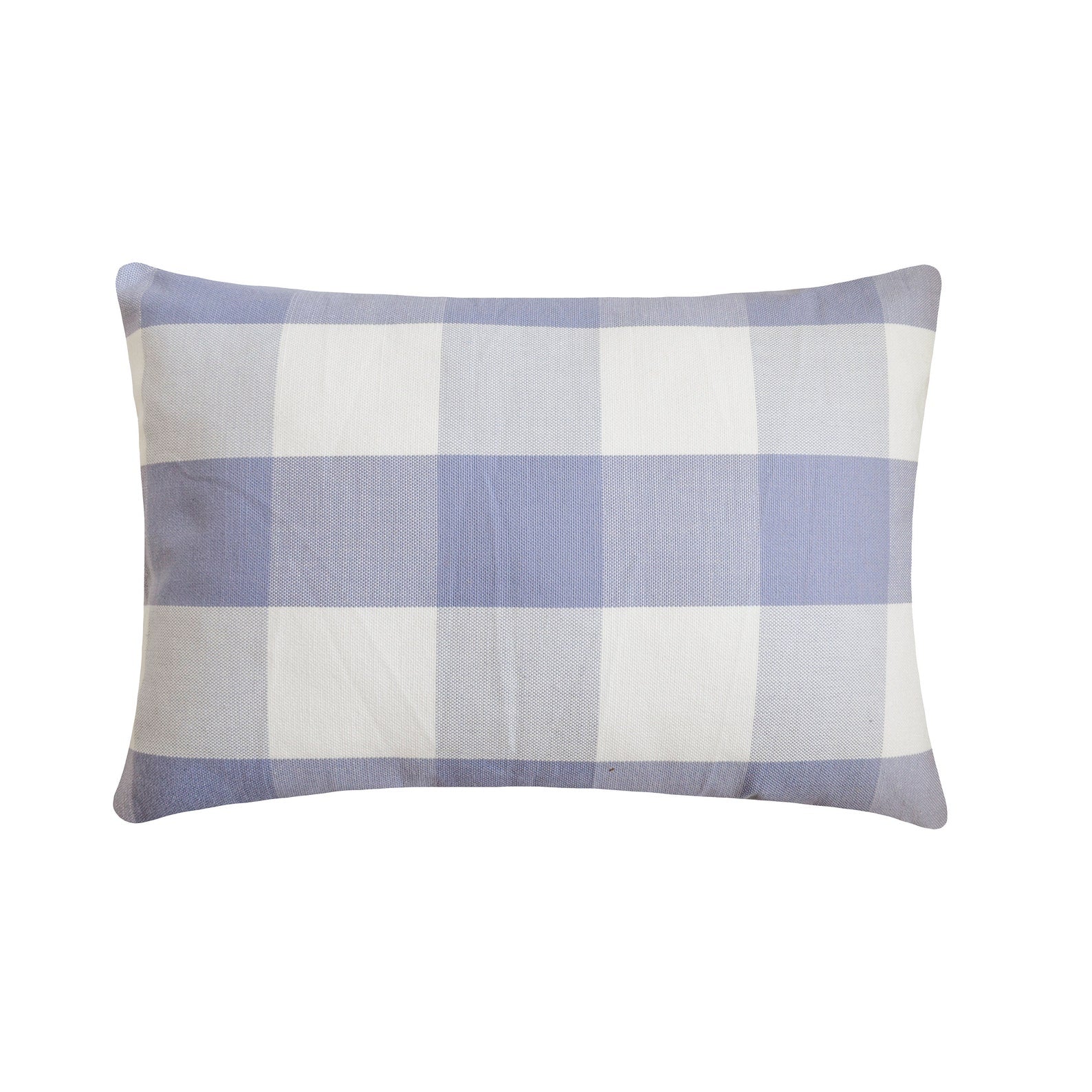 Beige Plaid Cotton Lumbar Pillow Cover - Soft Decorative Throw Pillow Case for Sofa, Bed, Couch - Home Decor Accent for Living Room, Bedroom & Office