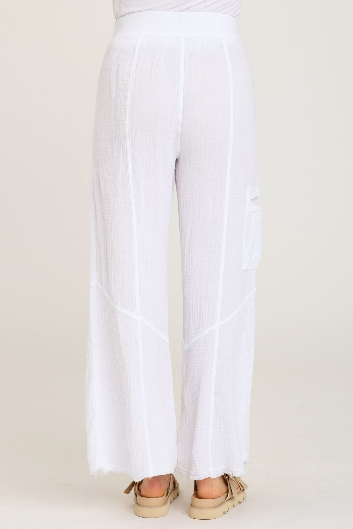 Bishop Women's White High-Waisted Dress Pants for Work & Office | Professional Slim Fit Trousers for Business & Formal Occasions
