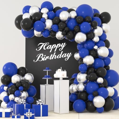 Navy Blue Black Silver